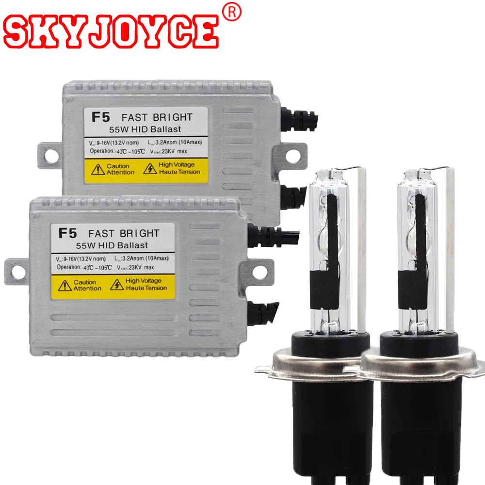 SKYJOYCE AC 55W hid xenon H7CR Комплект 4300K 8000K 6000K 5000K H7RC комплект короткая трубка 40 мм H7R H7C