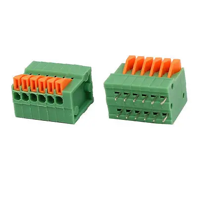 10 шт. KF141V 150V 2A 2 54 мм Шаг 6P пружинная Клеммная колодка для монтажа печатных плат |