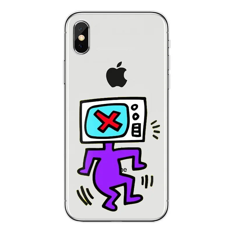 TPU Роскошный крутой чехол для телефона Keith Haring art, распродажа, аксессуары для iPhone 8, 7, 6S Plus, X, SE, XS, XR, XS, Max, чехол со странным рисунком - Цвет: TPU