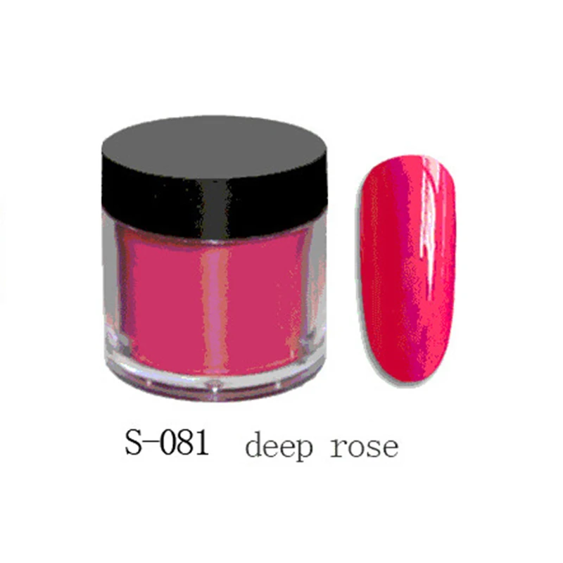 

S-081 Deep ROSE Dipping Powder Without UV LED Light Cure Apply Simply Easy Soak Off DIY Gel Nail Color Powder #003 Dip Nail