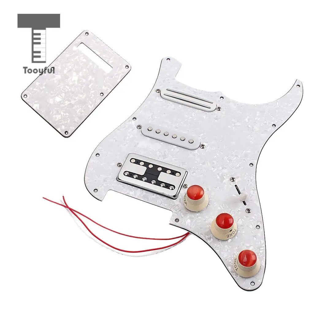 Tooyful 3 слойный загруженный Предварительно проводной пикап Pickguard SSH с задней