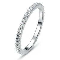 0.23CT Diamonds Infinity Wedding Band Ring Women Platinum 950 PT950 Stamped Eternity Ring