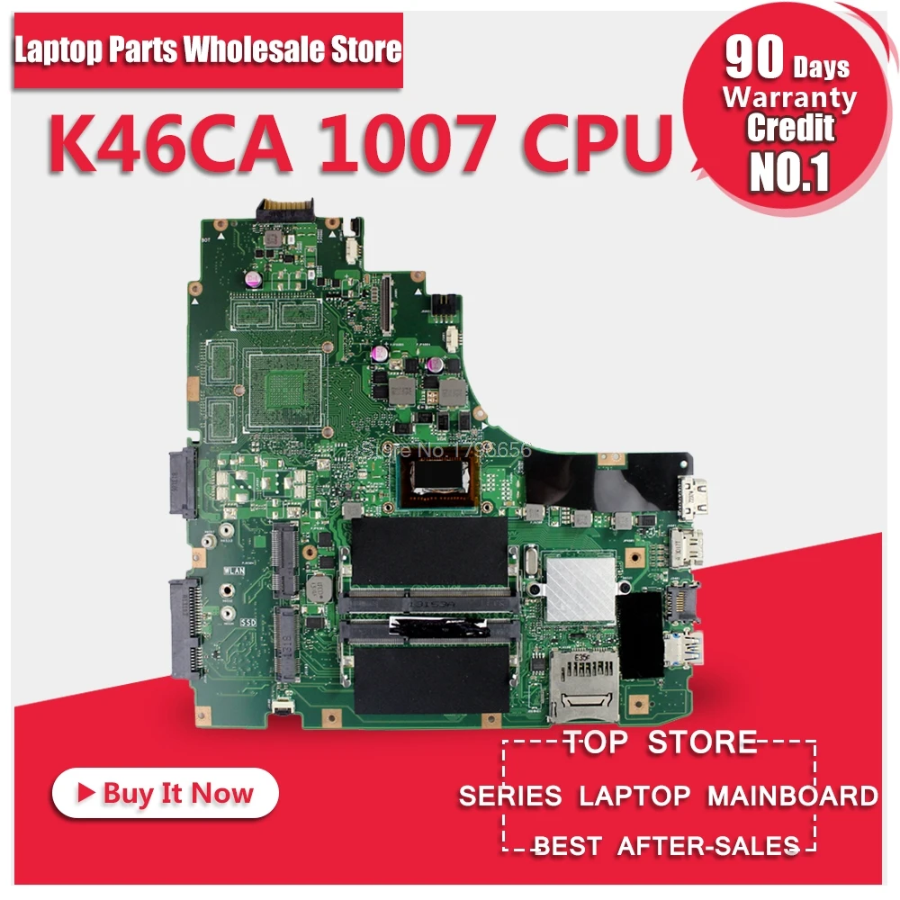 Для For Asus K46CA K46CM S46C A46C материнская плата для ноутбука с 1007 CPU REV.2.0 100% полностью