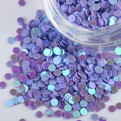 AB purple Блестки 1 мм 2 мм круг в горошек ПВХ плоские свободные блестки пайетки вечерние искусство ногтей свадебные конфетти украшения 20 г - Цвет: AB purple