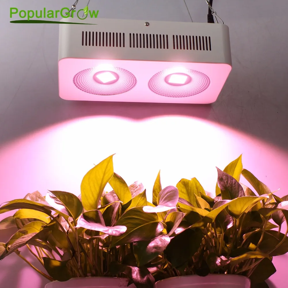 populargrow Led Grow Light 400W COB Full Spectrum for Grow Tent Box/Indoor Greenhouse/Commercial Hydro Plant Similar to Sunlight