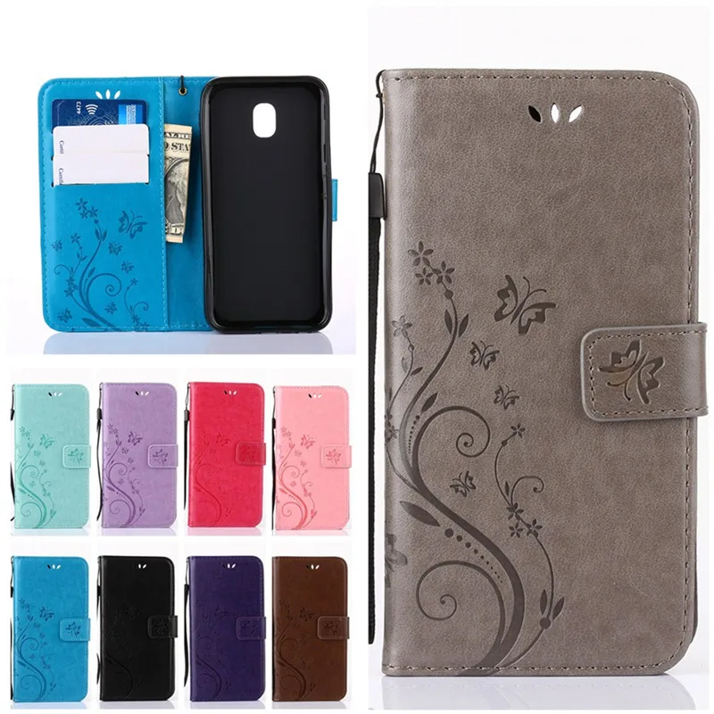 Цветок Coque для Samsung Galaxy J3 2017 J330 j330f Чехол кожаный бумажник телефон сумка Корпус