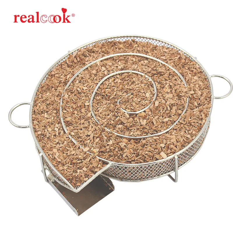 Круглая корзина для барбекю на древесном угле Realcook генератор холодного дыма