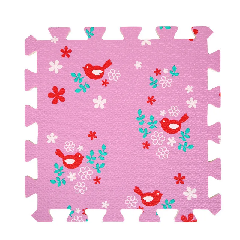 Floral pink HziriP детский пенопластовый игровой коврик 6 шт., блокирующий половик коврик для упражнений для детей с принтом в форме сердца, коврики 30X30X1 см - Цвет: Floral pink