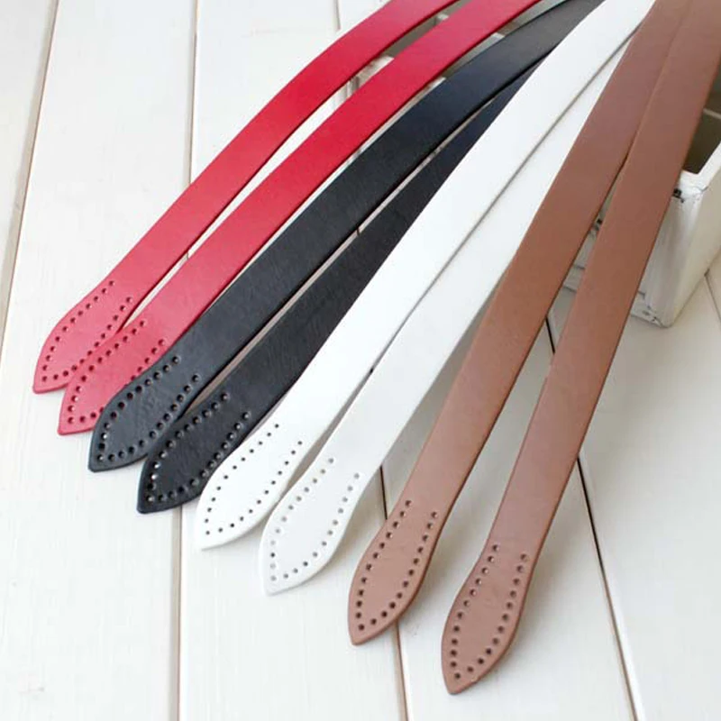 

2pcs/lot 60cm long Imitation Leather Bag Handle Shoulder Bag Belt Handle Replacement Handbag Strap Hand Sewing Leaves KZ0006