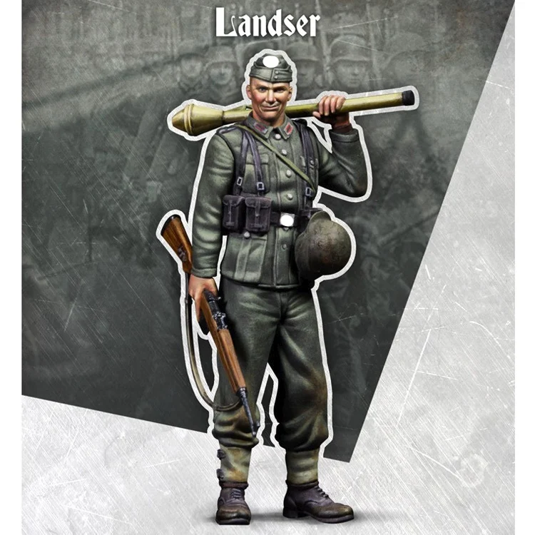 

1/35 LANDSER, полимерная модель Soldier GK, Военный стиль, WW2, разобранный и Неокрашенный набор