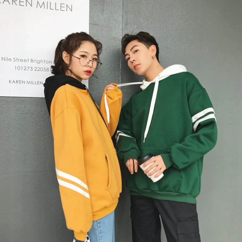Kpop пара свитеров EXO GOT7 jin suga Свободное пальто Корейский плюс бархат утолщение над огнем одежда k-pop harajuku толстовки