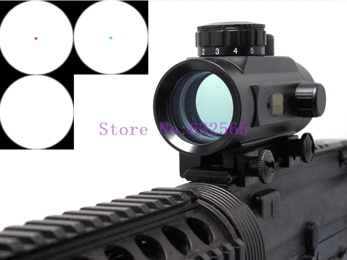 Тактический 1x30 Красный Зеленый точечный прицел винтовка рефлекторный пистолет