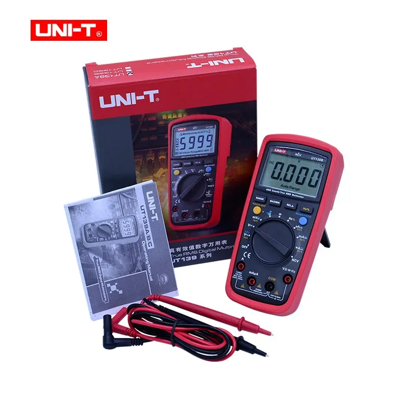 UT139B True RMS цифровой мультиметр UNI-T UT139A UT139B UT139C AC DC напряжение тока Омметр Емкость Тестер Авто/ручной диапазон NCV - Цвет: UT139B