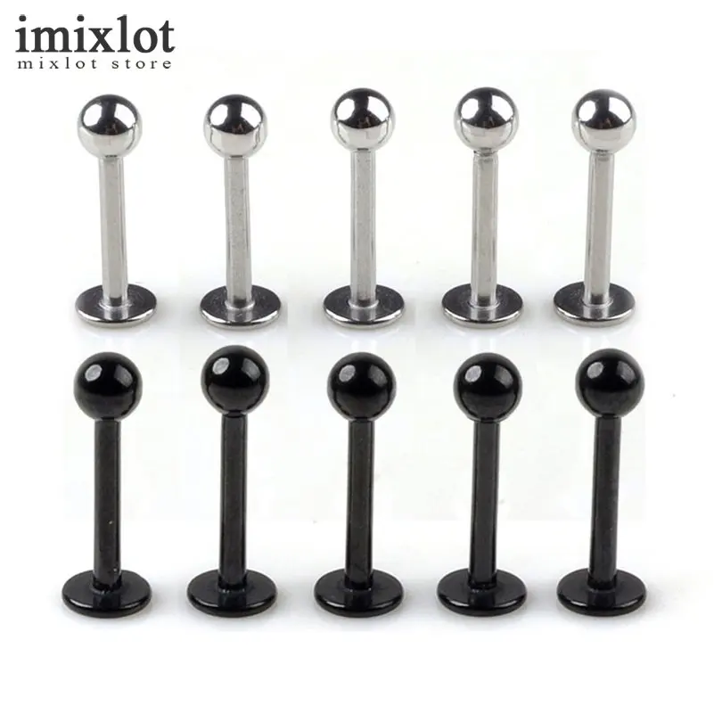 Imixlot 10 шт./лот хирургическая сталь титановая анодированная губная серьга кольцо