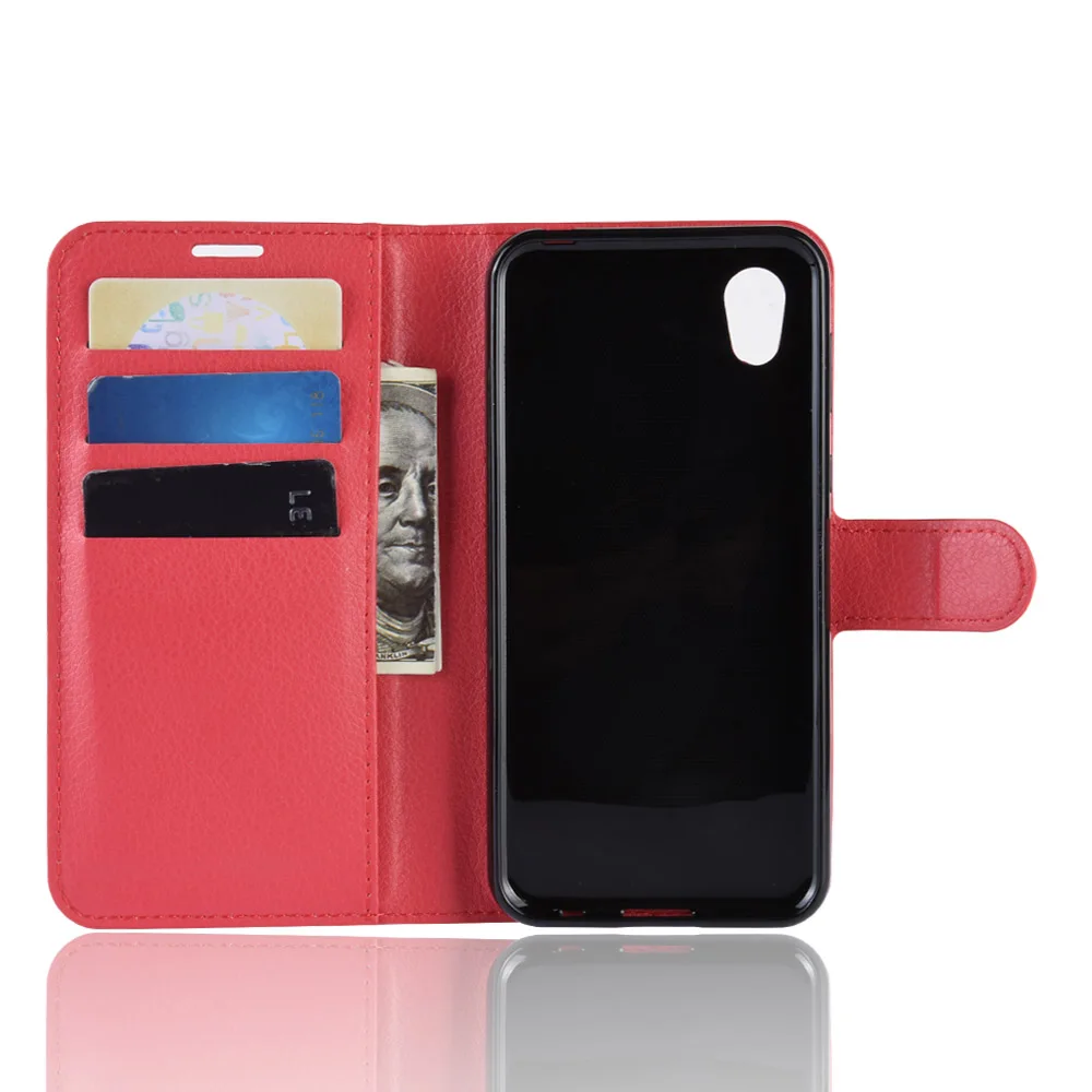 Чехол книжка для Sharp Android One S5 Роскошный чехол бумажник из искусственной кожи