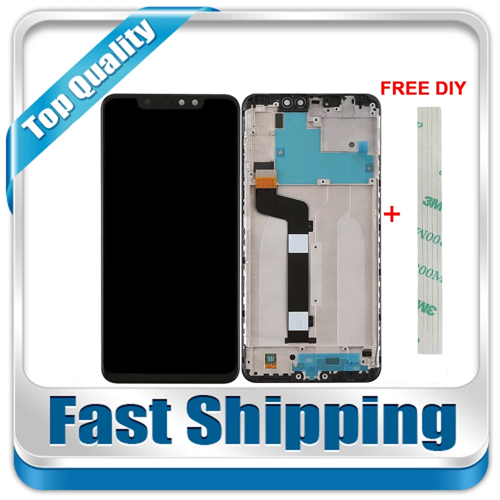New For Xiaomi Redmi Note 6 Pro 2280*1080 Replacement LCD Display + Touch Screen with Frame Assembly 6.26-inch Black | Мобильные