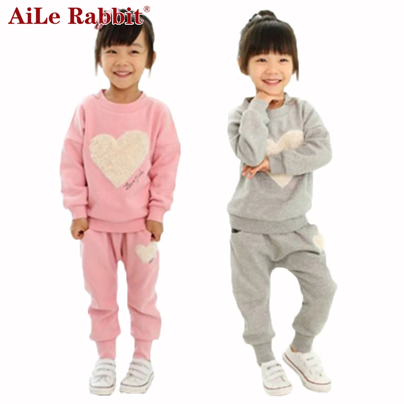 Распродажа костюмы для девочек AiLe Rabbit футболка штаны костюм розовый в форме