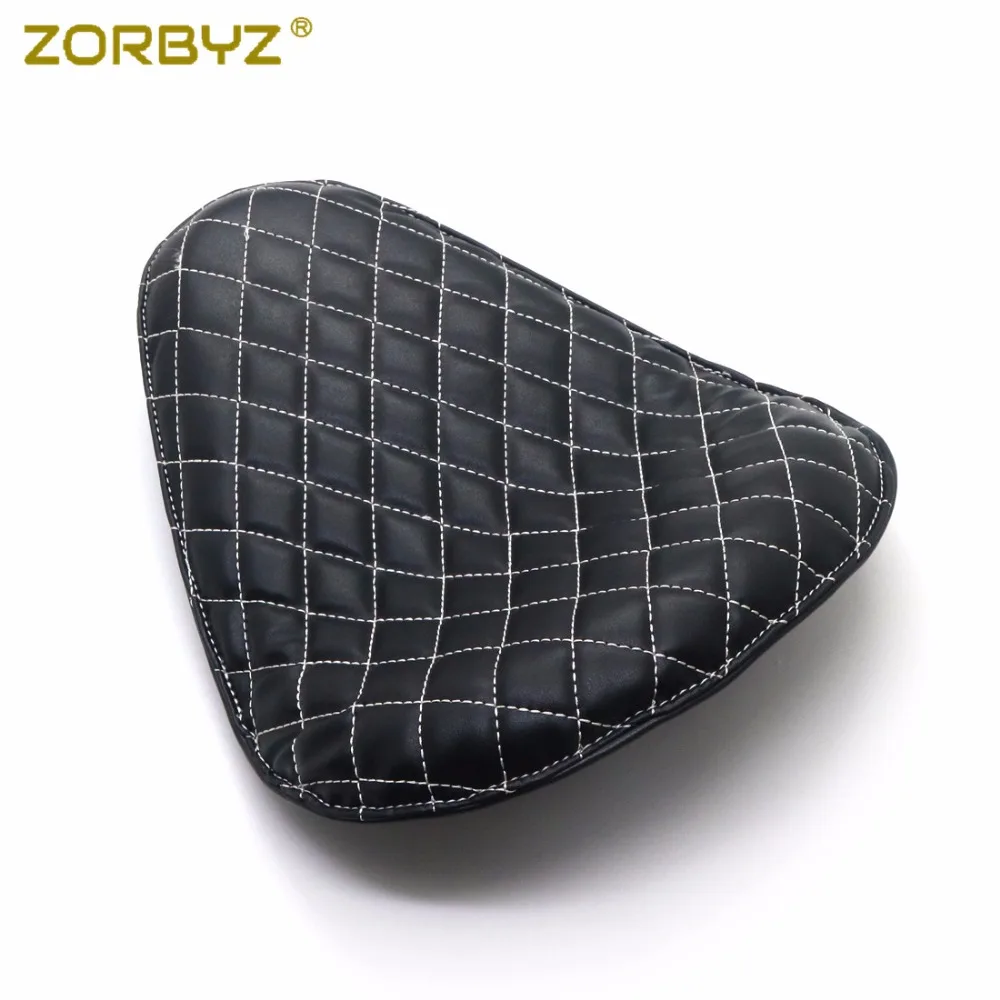 ZORBYZ синтетическое кожаное сиденье черного цвета со стразами для Harley Honda Suzuki Bobber
