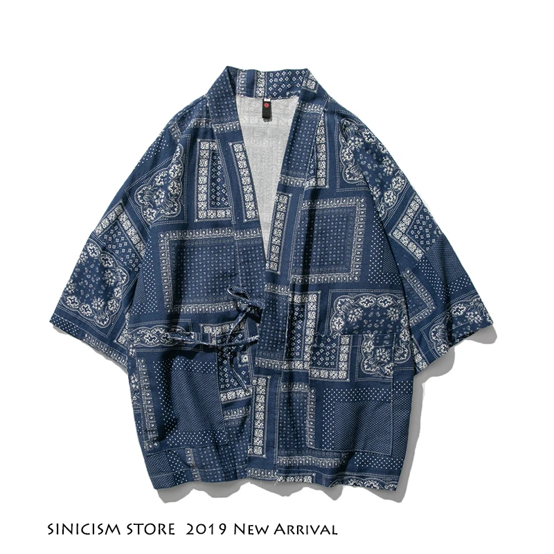 Sinicism Store летние мужские куртки в японском стиле повседневные кимоно 2020 уличная