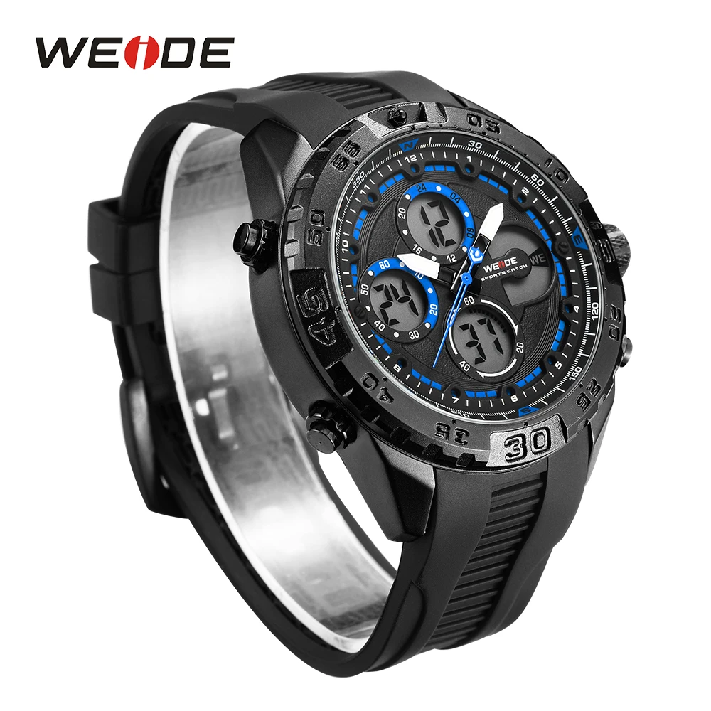 WEIDE роскошные стильные мужские Кварцевые спортивные наручные часы повседневные