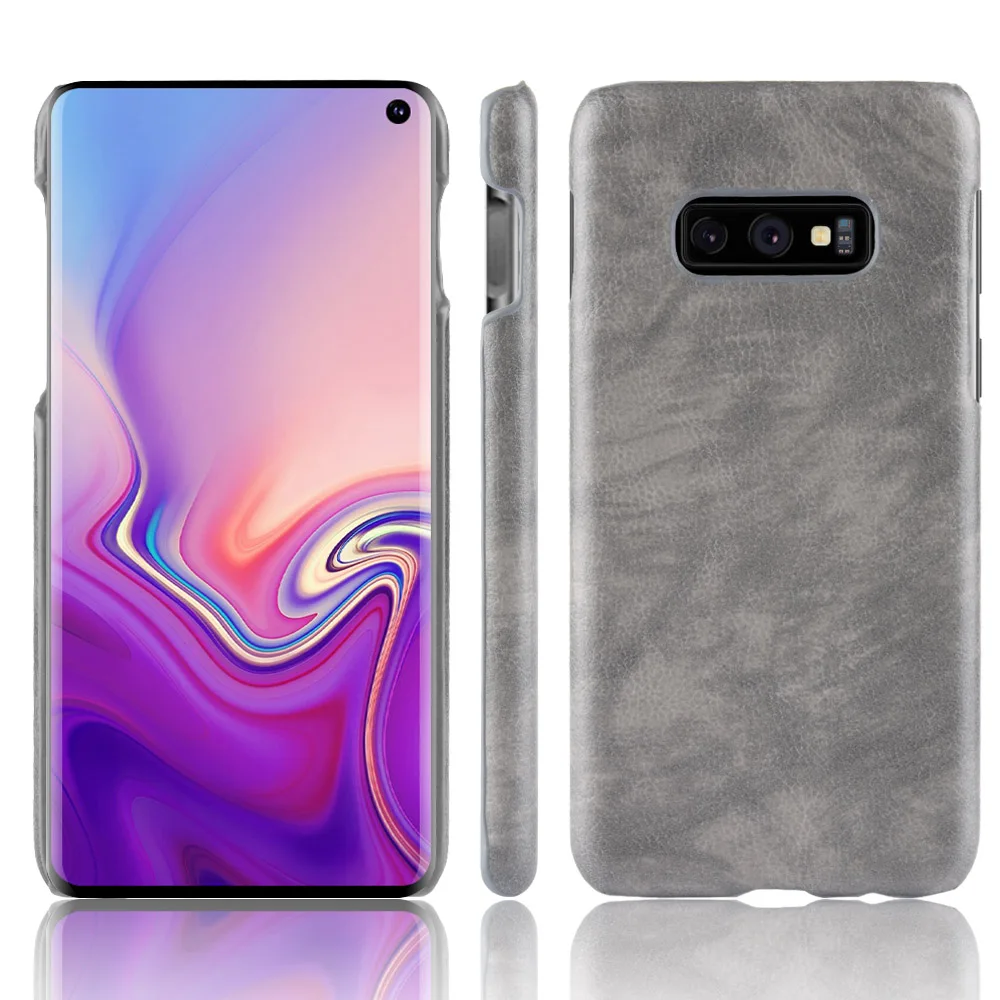 Luxury Litchi Leather Case for Samsung Galaxy S10E Cover Back Hard Phone Cases S10 5G S9 Plus Note 9 A7 A8 A9 J4 Core J6 J8 2018 |
