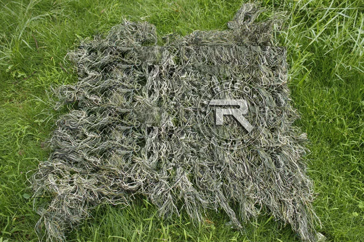 ROCOTACTICAL синтетическая камуфляжная Ghillie сетка 80x90 см лесная Военная нить камуфляжная сетка для страйкбола пейнтбола охоты
