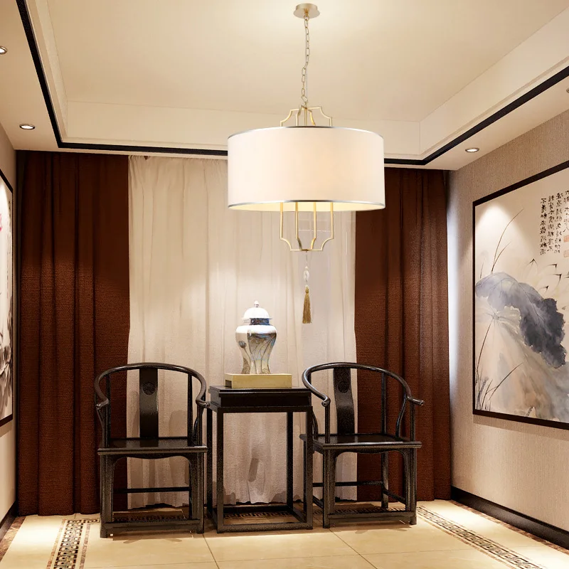 Современные Простые светодиодные подвесные светильники из настоящей латуни