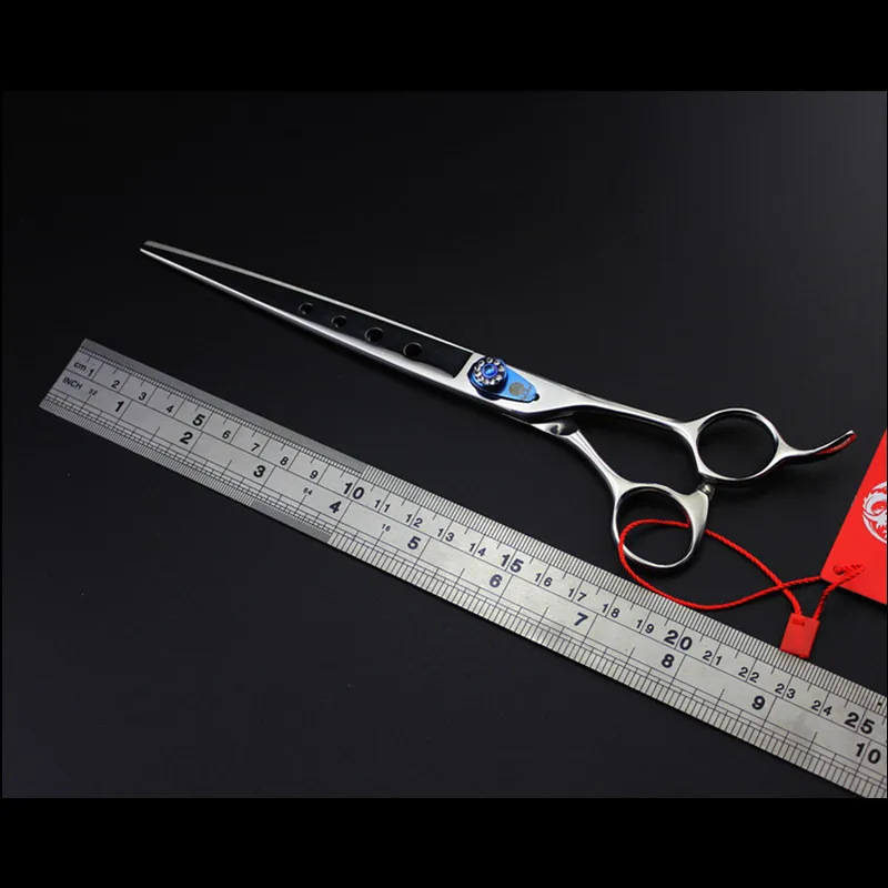 

Purple Dragon 8" Professional Pet Scissors Cutting Scissors Dog Straight Shears Sharp Edge Dog Grooming Scissors With Case