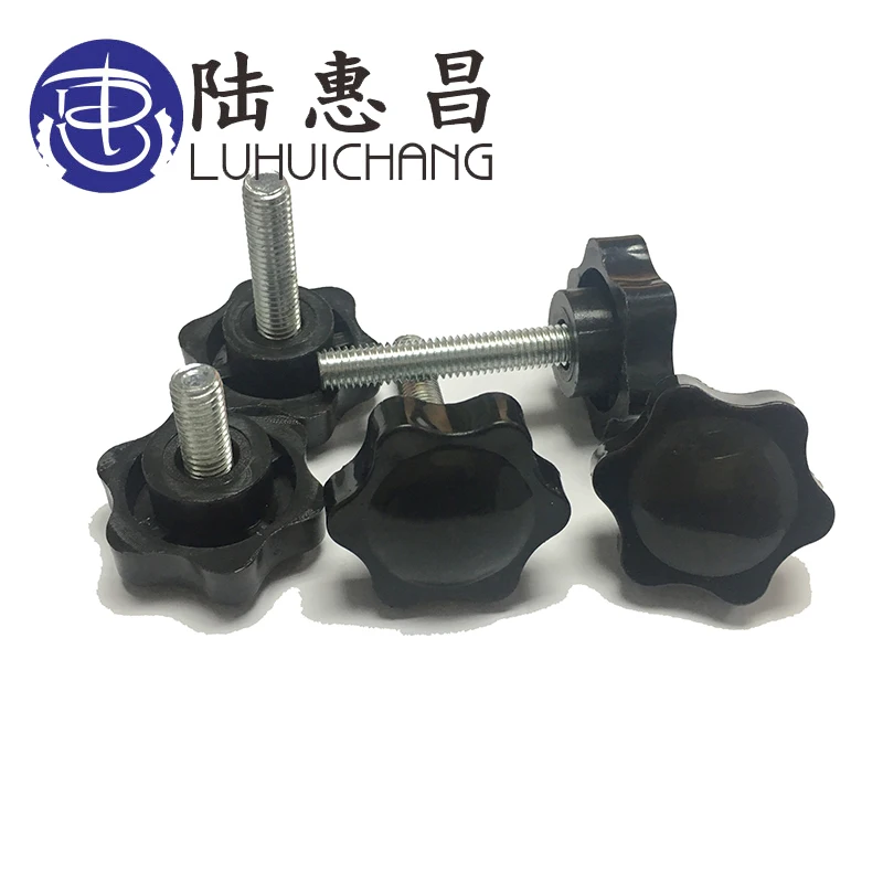Сменная резьба luchang M8 x 60 мм 38 # звездочка ручной зажимной винт черный серебристый