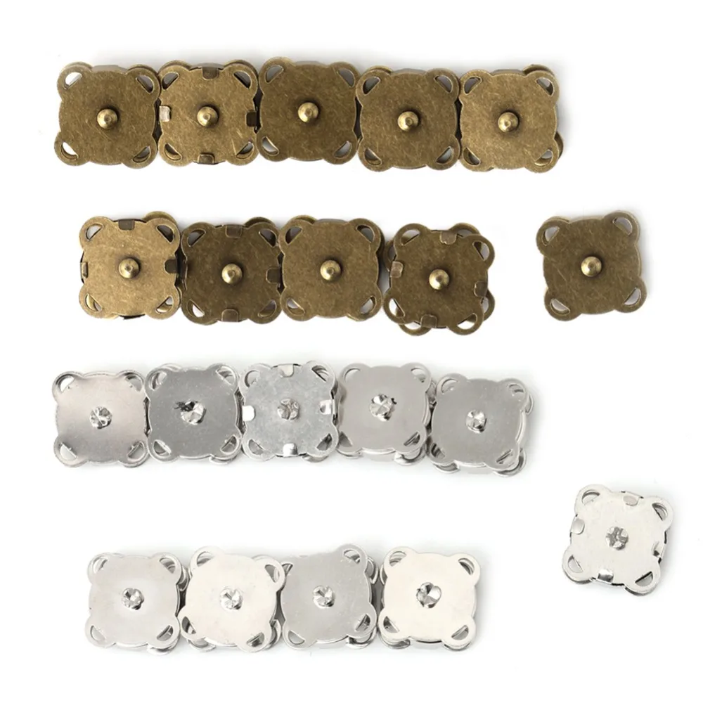 

10PCS14/ 18mm DIY Magnetic Snaps Purse Clasp Closures Metal Button Bag Craft