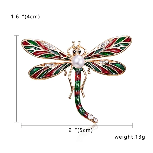 dragonfly RINHOO модные эмалированные броши в виде улитки, бабочки, шарф со стразами, украшение для одежды, булавка для женщин, ювелирные изделия новинки, мужские аксессуары - Окраска металла: dragonfly