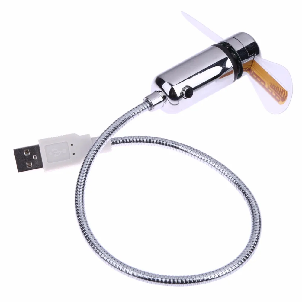 Прочный Регулируемый USB Гаджет Мини Гибкие СВЕТОДИОДНЫЕ Свет USB вентилятор Часы Настольные Часы Прикольный Гаджет Дисплей Времени Высокого качество