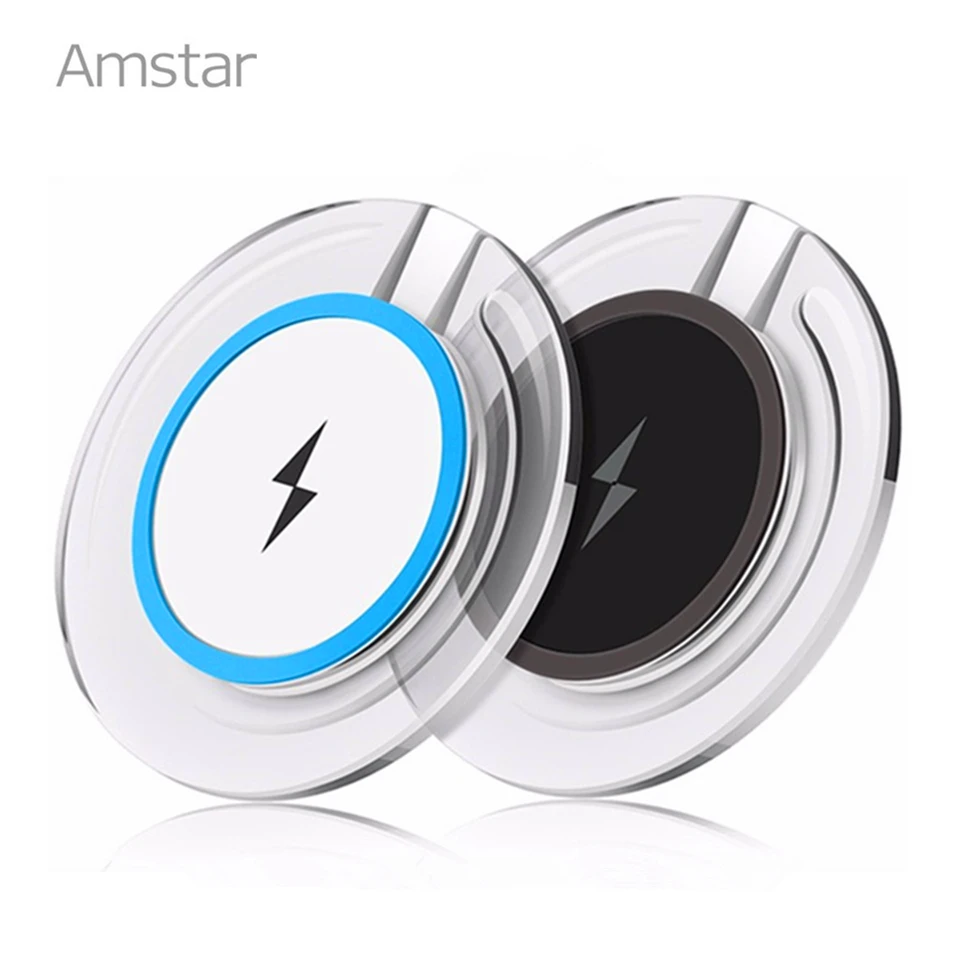 Amstar Qi Беспроводной Зарядное устройство зарядного устройства для iphone 8/8 Plus X +
