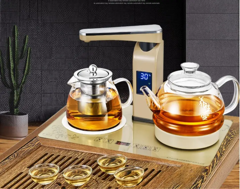 Автоматический бойлер для воды стеклянный поднятый чайник с нагревателем