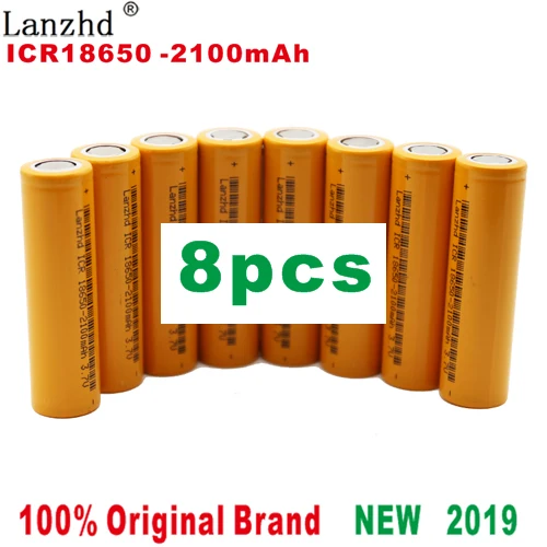 8-40 шт перезаряжаемая 18650 батарея 2100mAh литий-ионные батареи 3,7 V для samsung 18650 литиевая батарея для фонарика ноутбука игрушка - Цвет: 8 PCS