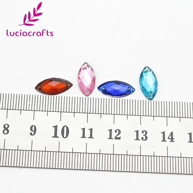 Lucia crafts 7*15 мм пришивные стразы с плоским основанием кристаллы акриловые камни