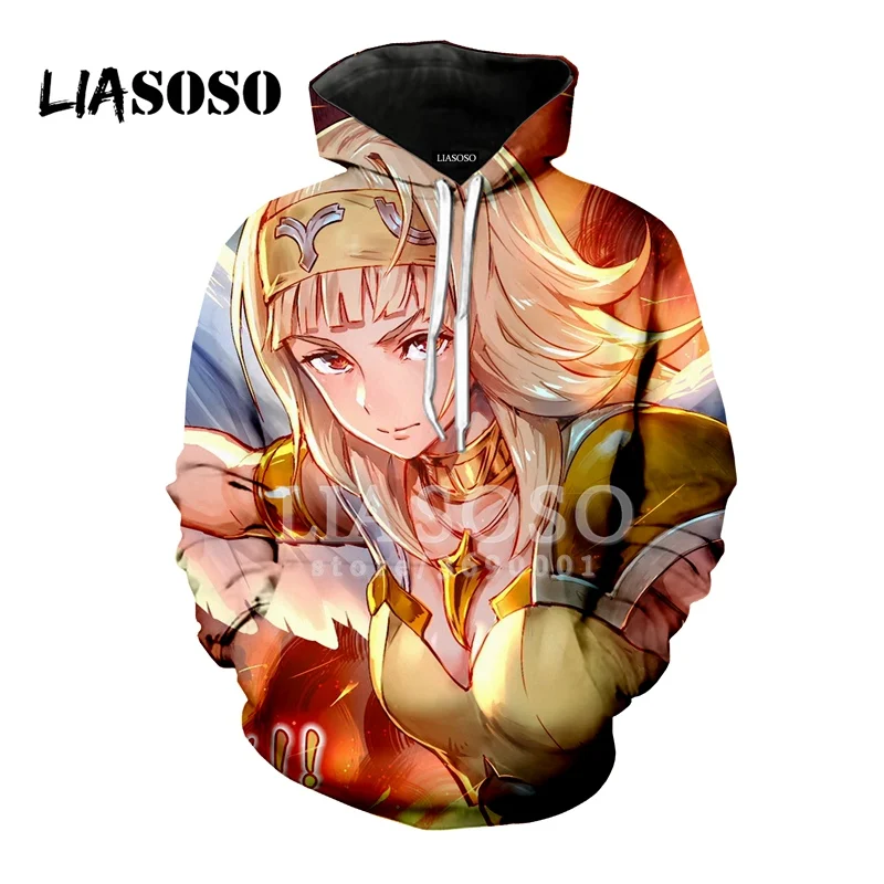 LIASOSO 3D принт унисекс с рисунком из аниме Rage Bahamut GENESIS девочек Толстовки капюшоном