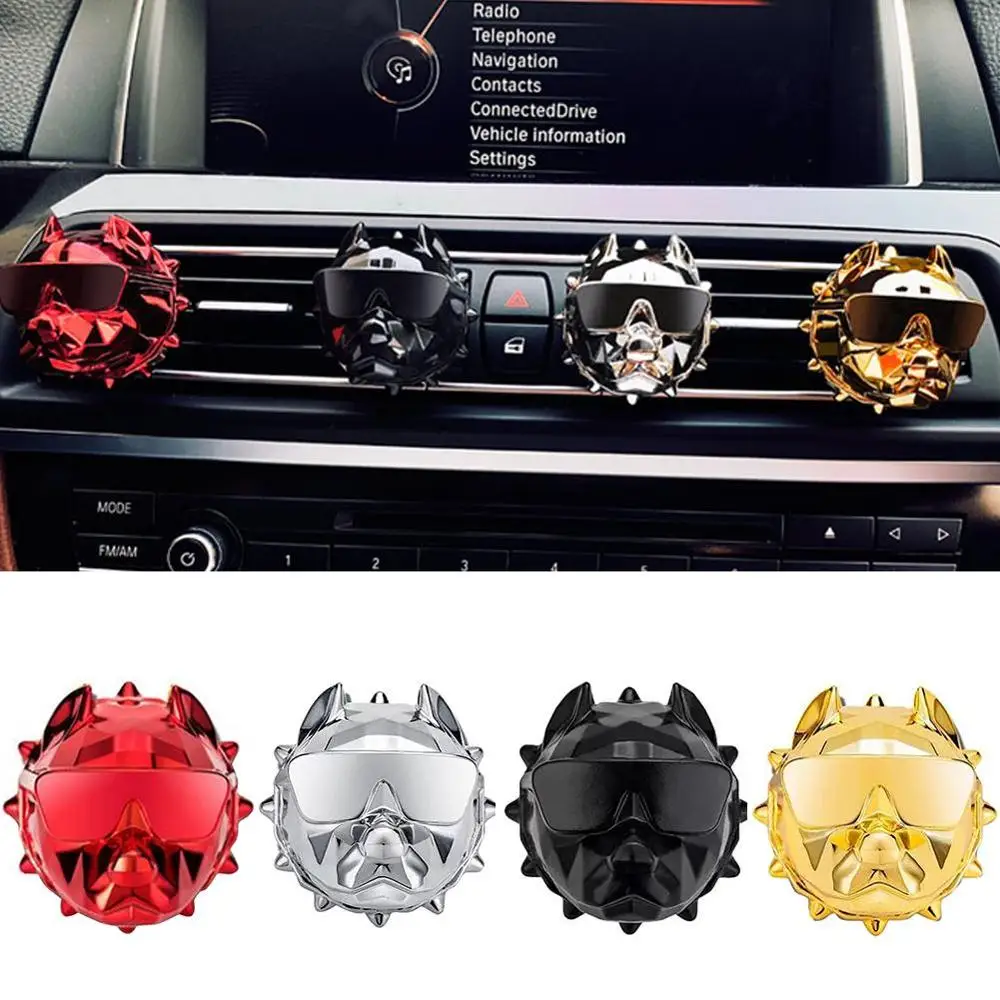 

New Bulldog Car Air Freshener Perfume Clip Fragrance Diffuser Auto Vents Scent Parfum Bulldog Diffuser Car Decor Perfume