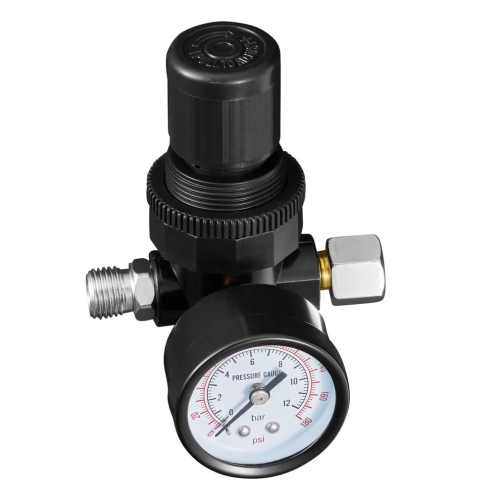 Мини 1/4 резьба 180PSI/12 Бар Регулятор давления воздуха регулятор источник с