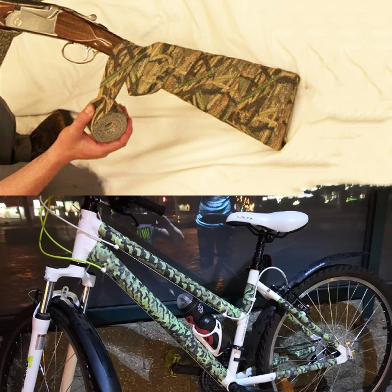 

10Pcs/Lot Self-adhesive Camping Camo Tape Bandage Stealth Non-woven Paintball Rifle Hunting Shooting Waterproof Camouflage Tapes