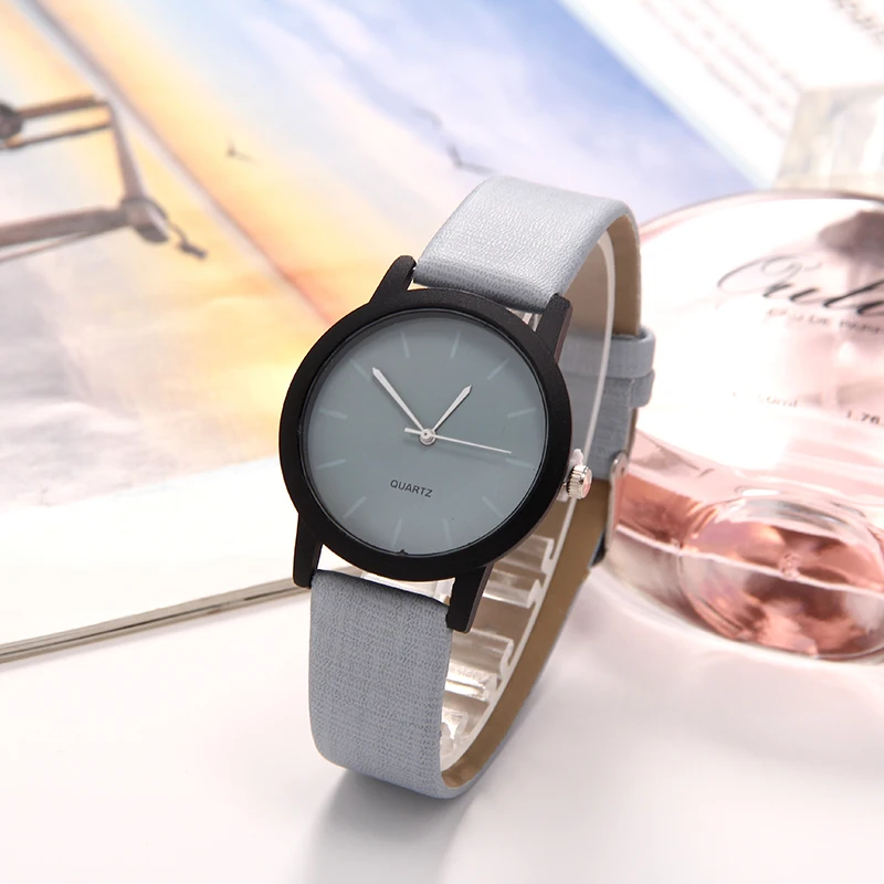 Dropshipping Women Watches Fashion Simple Men Watch Leather Quartz Wristwatch Unisex Clock Bayan Kol Saati No Logo Reloj Hombre | Наручные