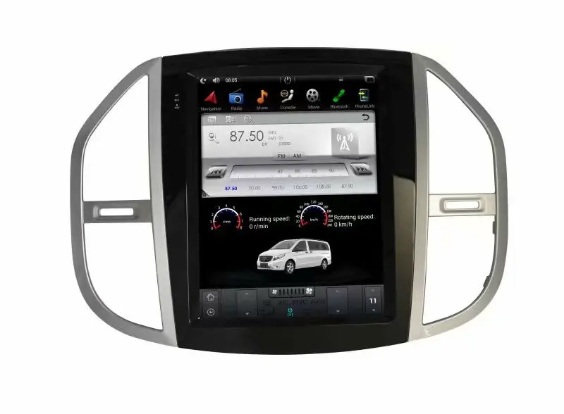 Автомобильный dvd плеер с вертикальным экраном 12 1 дюйма в стиле tesla android 9 0 для Mercedes