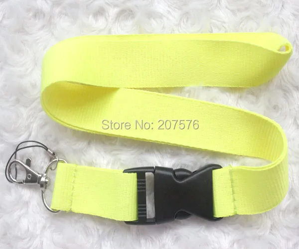 

Free shipping 10pcs yellow Solid Blank neck Lanyard for ID Key chain Cell Phone, Neck Strap Lanyards ch-18