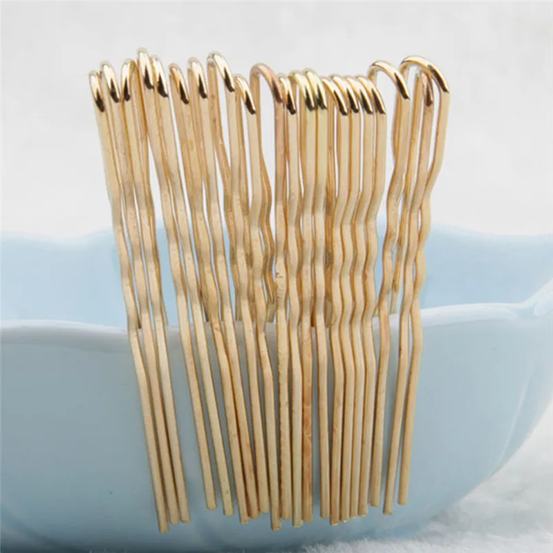 20 шт./лот сделай сам стильные заколки для волос черный/золотой металл укладки