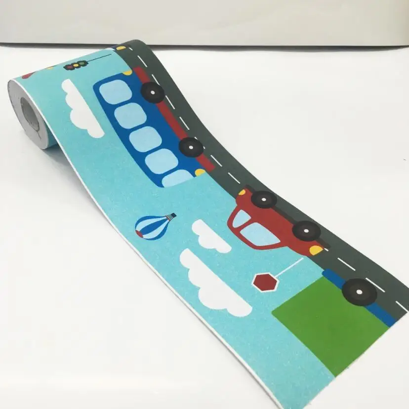 Мультяшная Автомобильная дорожка для мальчиков настенные границы сделай сам