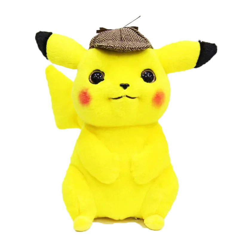 25 см фильм детектива Пикачу плюшевая игрушка Squirtle Charmander Bulbasaur аниме мягкая кукла для детей подарок на день рождения