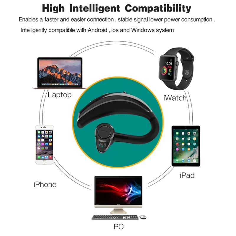 Q8 беспроводные Bluetooth наушники с микрофоном стерео Hi Fi защищенные от шума