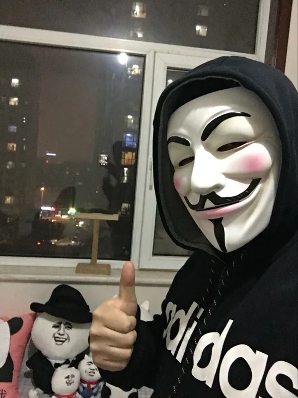 V для вендетты смолы маска Guy Fawkes аноним Косплей Хэллоуин маски 2 цвета белый/Бронзовый высокое качество
