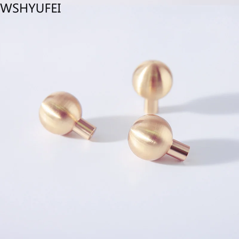 4 шт./лот высокое качество минимализм круглая латунная ручка шкаф с ящиком