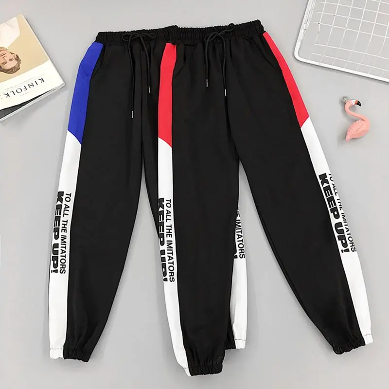 Новинка 2019 тонкие уличные свободные штаны в стиле Харадзюку с карманами и